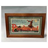 Early Piedmont Cigarette Framed Advertising Poster