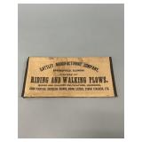 1899 Sattley Plow Maker Planner & Tobacco Wallet