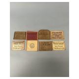 Eight Antique Advertising Tobacco Canvas Pouches