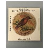 Red Crow Tobacco Winston, NC Paper Tag