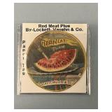 Early Paper Tobacco Tag Red Meat Plug