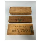 Antique Wood Tobacco Shipping & Display Boxes