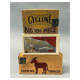 Three Cardboard Chewing Tobacco Display Boxes