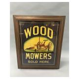 Early Lithographed Wood Mowers Tractor/Plow Sign