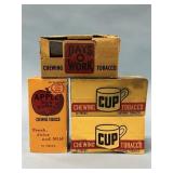 Four Cardboard Chewing Tobacco Display Boxes