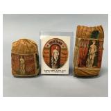 Early "Greek Slave" Tobacco Pouches & Paper Tag