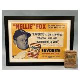 Nellie Fox Taylor Bros. Favorite Tobacco Poster