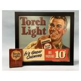 R.J. Reynolds Torch Light Tobacco Sign & Package