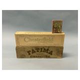 Chesterfield, Fatima & Mogul Cigarette Boxes