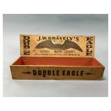 J.W. Gravely Double Eagle Wood Tobacco Box