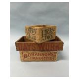 Antique Wood Stenciled Tobacco Shipping Boxes