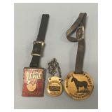 Tobacco/Harness Advertising Watch Fobs & Chain