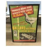 Large Ballard Feed Vintage Advertising Poster