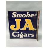 J.A. Cigars Porcelain Flange Sign