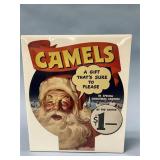 Camel Cigarettes Die-Cut Cardboard Santa Sign