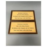 Two Cardboard Break Room RJR Factory Signs