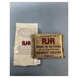 Unused RJR Plug Tobacco & Canvas Pouch