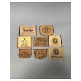 Group of Canvas Tobacco Advertising Pouches