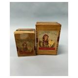 B.F. Gravely Dovetailed Paper Label Tobacco Boxes