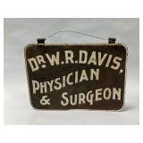 Early Sand-Painted Double-Sided Surgeon Trade Sign