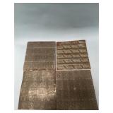 Pressed Tin Tobacco Advertising Stamps