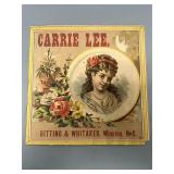 Rare Winston NC "Carrie Lee" Tobacco Caddy Label