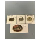Four Variations Speckled Beauty Tobacco Tags