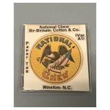 Patriotic "National Chew" Winston, NC Tobacco Tag
