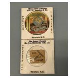 Two Big Auger Paper Tobacco Tags