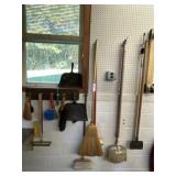 Scraper w/ Mop, Broom & Dust Pans
