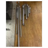 Assortment of 1/4", 1/2", 3/8" Drive Extensions