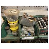 (7) Plastic Bins of Assorted Hardware