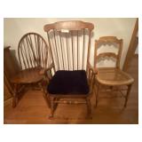 Rocking Chair w/ (2) Side Chairs