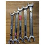 (5) Snap-On SAE Flare Nut Wrenches