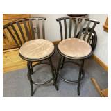 (2) Upholstered Stools