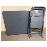 Folding Card Table w/ 4 Chairs