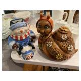 (2) Decorative Ceramic Cookie Jars