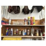 (2) Shelves of Lubricants & Auto Supplies