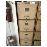 4-Drawer File Cabinet w/ Wire Remnants, Etc