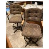 (3) Upholstered Swivel Barstools