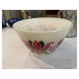 Vintage Fire King Modern Tulip Patt. Nesting Bows