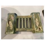 Unmarked Double Column Art Pottery Vase