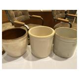 (3) Stoneware Storage Crocks
