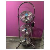 Chrome 3-Tier Adjustable Fan