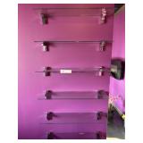 (12) Glass SHelves w/ Chrome Supports