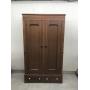 Walnut Victorian 2-Door Wardrobe