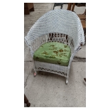 SOLID OLD WICKER ROCKER..