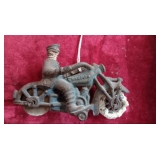 OLD CHAMPION CAST IRON MOTORCYCLE..