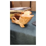 GREENTOWN ? GLASS FISH CANDY DISH