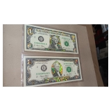 GOLD LEAF ? COLORIZED 1 & 2$ BILLS BUYING BOTH GOLD LEAF ? COLORIZED 1 & 2$ BILLS BUYING BOTH
